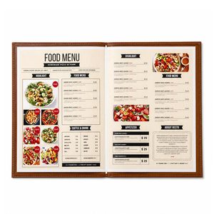 เมนูหนัง A5 B5 พร้อมเชือกยางยืด สำหรับร้านกาแฟ พร้อมโลโก้สั่งทำ - Product Image 1