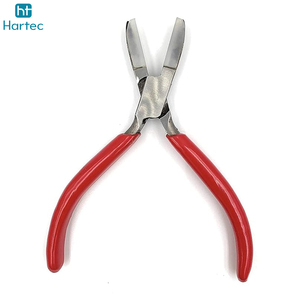 Professional Nylon Jaw Flat Nose Jewelry Pliers Stainless Steel Wire Bending <b>Tool</b> Straightening <b>Tool</b> with Ergonomic Red Handle - Product Image 3