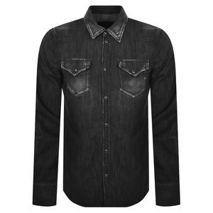 เสื้อเชิ้ตยีนส์ผู้ชายสไตล์ยุโรป ผ้าฝ้าย ระบายอากาศ แขนยาว สีน้ำเงิน ทรงปกติ ติดกระดุม ลุคสบายๆ - Product Image 4