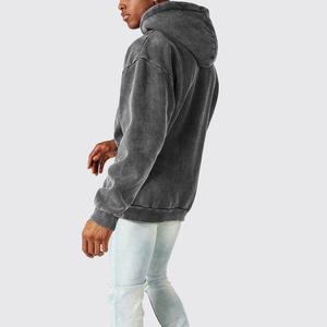 Sudaderas con Capucha y Cremallera para Hombre, Estilo Vintage con Lavado Ácido y Logotipo Personalizado, Superventas, Ropa Urbana, MOQ Bajo - Product Image 6