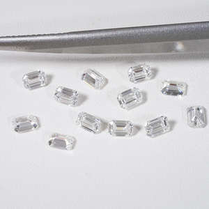 Collection de pierres précieuses en vrac : Diamant Moissanite synthétique de couleur D, taille émeraude, VVS, pierre blanche, style bijoux - Product Image 4