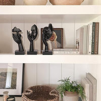 Meilleure vente nouveauté et création Dawbun pièce penseur Statue noir décor à la maison abstrait visage Sculpture par Ambiance Lifestyle.