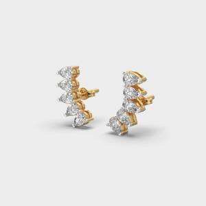 Pear Cut Diamond <b>Stud</b> <b>Earrings</b> 14K Gold Plated Claw Setting Luxury Women's Everyday Wear Jewelry <b>Earrings</b> - Product Image 1
