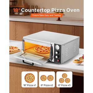 Forno Elettrico Commerciale per Pizza da 18 Pollici, 1740W, Temperatura Massima 842°F, Grande Capacità, da Banco per Hotel - Product Image 2