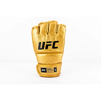 Gants de MMA UFC professionnels en cuir PU légers, sur mesure, demi-doigts, unisexes, pour adultes, pour le kickboxing et le grappling, fermeture à boucle.