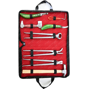 Kit de herramientas para herradores de 8 piezas | Herramientas para el cuidado de las pezuñas de los caballos 13 pulgadas Saddle Horse Clincher, Claw Shoe Hammer, Hoof Loop Knife, Claw Nail Puller - Product Image 1