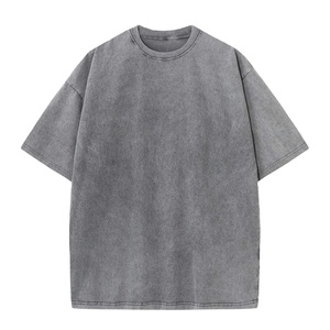 เสื้อยืดแขนสั้นใส่ได้ทั้งชายและหญิง, ผ้าฝ้ายบริสุทธิ์230ก. ไหล่ปล่อยให้หนักเสื้อยืดออกกำลังกายแขนสั้นผ้าฝ้าย230ก. มีน้ำหนักมาก - Product Image 5