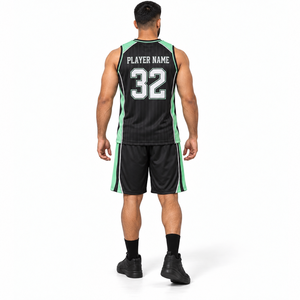 Ensemble short et débardeur de basketball unisexe sans manches, respirant, séchage rapide, tissu en maille, antibactérien, écologique, pour les jours de match en équipe - Product Image 3