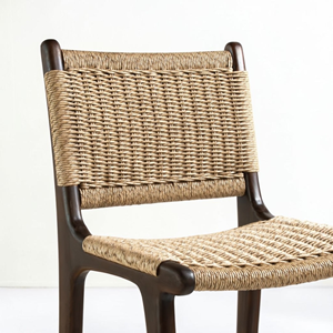 <b>Outdoor</b> Teak Wood Bar <b>Stool</b> Handwoven Natural Rope Seat Back Scandinavian Boho Patio Garden Pool Hotels Villa Jepara Handcrafted - Product Image 5