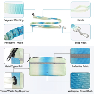 Outdoor Freihand-Hundeleine aus Oxford-Gewebe mit Reflektierendem Garn und Wasserdichter Aufbewahrungstasche - Product Image 2
