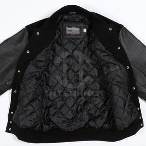 Chaqueta de Béisbol Varsity Personalizada para Hombre, Estilo Urbano, Invierno 2026, con Estampado de Corazón y Leopardo, Cuero Impermeable - Product Image 5