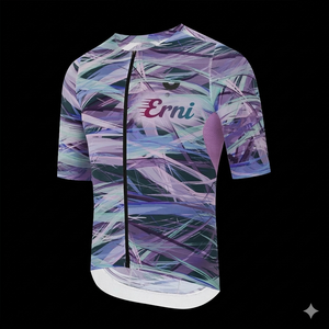 Veste de cyclisme homme 2026 été respirante coupe ajustée VTT vélo de route manches courtes imprimée par sublimation en nylon - Product Image 1