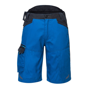 Pantalones Cortos Cargo Azules para Hombre, Cintura Media, Cierre de Botones, Bolsillos - Product Image 1