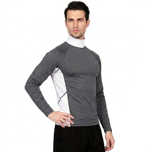<b>Men's</b> Athletic <b>Compression</b> Mock Neck Long Sleeve <b>Shirt</b> <b>Men's</b> Sports Fitness Long Sleeve T-<b>Shirt</b> Quick-Dry <b>Compression</b> <b>Shirt</b> <b>Men</b> - Product Image 3
