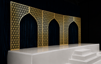 Panel de Fondo Metálico Ajustable, Ligero y Moderno, en Color Personalizado, Juego de 3 Soportes para Arco de Boda, Decoración para Eventos y Fiestas