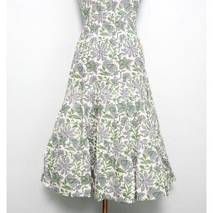 Robe longue pour femme, respirante, 100% coton, écologique, col halter, épaules dénudées, coupe évasée, imprimé floral bohème, tenue de plage estivale, robe de soirée - Product Image 2