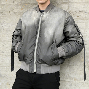 Chaqueta Bomber de Algodón Personalizada para Hombre - Cortavientos Ligero con Cierre Completo - Product Image 2