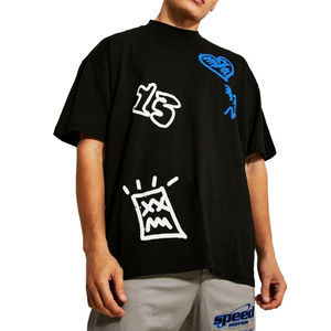 Camiseta con Logotipo Personalizado y Pedrería, Diseño Anatómico de Corte Relajado, Estilo de Vida Urbano Moderno, Venta al Por Mayor de Fábrica en Sialkot - Product Image 1