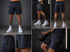 Men's Customized Polyester <b>Athletic</b> Shorts Elastic Waist Gym Wear Comfortable Custom Front Embroidery Design Quick Dry 3D - Product Image 3