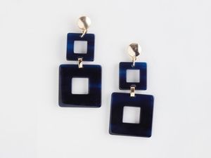 Boucles d'oreilles classiques à clipser personnalisées en résine époxy artisanale H a CRAFT, vente en gros - Product Image 3