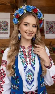 Collier Gerdan ukrainien bohème tendance | Tribal | Collier ukrainien | Unique | Collier africain pour femme avec boucles d'oreilles, pour cadeau - Product Image 2