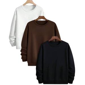 Mens 100% Cotton Oversized Crewneck Sweatshirt Mens O Neck Printed Soft Breathable Casual Wear ODM Wholesale Supplier - Product Image 5