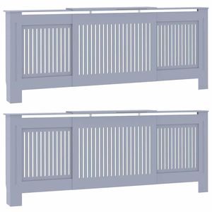 Cubierta para radiador gris de 2 piezas, 80,71 x 8,07 x 32,09 pulgadas, cubiertas para muebles - Product Image 2