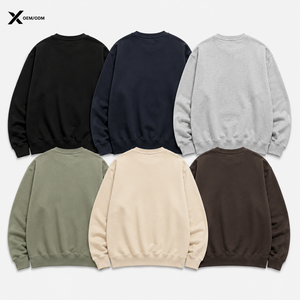 Sweat-shirt à col rond pour homme X Sports City, couleur unie, design minimaliste, 100% coton, molleton français, coupe classique, vêtement d'automne - Product Image 2