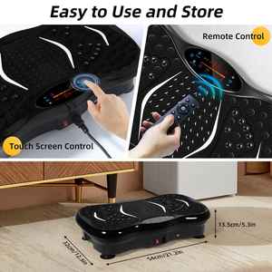 Plaque vibrante électrique verticale compacte avec fonction de massage pour l'exercice à domicile – Portable et sûre - Product Image 3