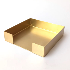 Bandeja de Servicio de Latón Estilo Heritage Square, Organizador de Mesa de Metal Hecho a Mano para Eventos Festivos, Precio al por Mayor - Product Image 2
