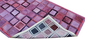 Alfombra de piel de vaca teñida de rosa y púrpura Diseño contemporáneo moderno Pelo real en la alfombra de cuero para decoración interior y exterior - Product Image 3