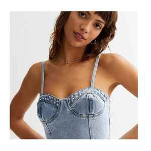 Trendy Stylish Premium Casual Unique Fashionable Comfortable Breathable Durable Soft Everyday Women Denim Top - Product Image 5