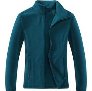 Veste zippée unisexe en polaire sherpa noire personnalisée, épaisse et chaude pour l'hiver, respirante, style streetwear et outdoor - Product Image 2