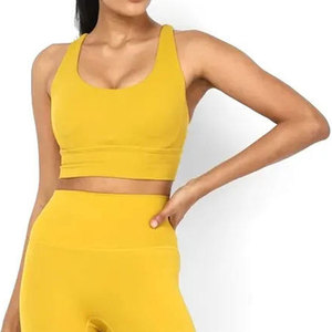 Conjunto de Yoga de Primera Calidad para Mujer, 2 Piezas, Cinturón de Encaje, Sujetador Deportivo con Cuello Redondo, Leggings de Cintura Alta, Color Sólido, Ropa Deportiva Activa - Product Image 5