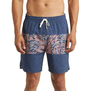 Men Swim Shorts Floral Panel Design Beach Shorts Quick Dry Board Shorts <b>Elastic</b> Waist Summer Swimwear OEM ODM Supplier - Product Image 2