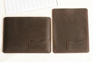 Vente en gros de housse de protection en cuir pour ordinateur portable étui fait à la main en cuir souple sac à languette de protection pochette d'ordinateur sacs de rangement - Product Image 2