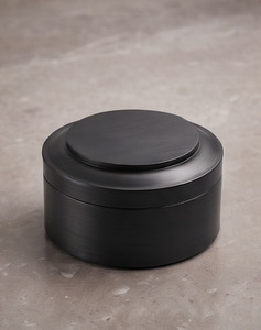 Organizador de Frutos Secos y Caja para Dátiles de Hierro Metálico de Alta Gama |   Recipiente de Almacenamiento Redondo Negro de Lujo con Tapa para Envasado de Alimentos de Lujo - Product Image 3