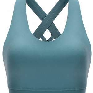 PIHA SPORTS Women's Plus Size High Support Wire-Free <b>Racerback</b> Sports <b>Bra</b> Removable Padded Cups Four-Way Stretch Breathable Mesh - Product Image 6