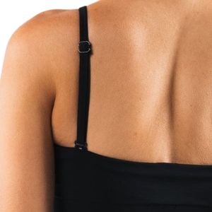 Black Women's Seamless Asymmetrical Sports <b>Bra</b> Moisture Wicking Stretch Crop Top for Workout Exercise Yoga Gym Training - Product Image 4