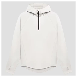 ชุดออกกำลังกายดีไซน์ใหม่ทันสมัย เสื้อผ้าลำลองน้ำหนักเบา ทรงเข้ารูปสำหรับออกกำลังกาย ชุดวอร์ม 100% โพลีเอสเตอร์ เสื้อแจ็คเก็ตแบบซิป 1/4  สำหรับนักกีฬา - Product Image 4