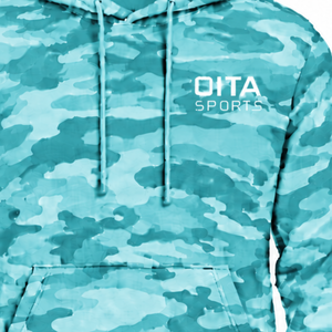 Sweat à capuche Aqua Camo pour homme, personnalisé, imprimé camouflage, en polaire, avec poche kangourou, cordon de serrage, manches longues, décontracté - Product Image 6