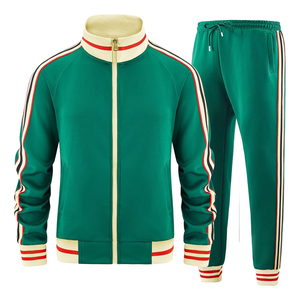 Conjunto Deportivo Unisex Rojo 2026, Chaqueta con Cierre de Cremallera y Cuello Alto, Pantalones Deportivos de Color Sólido, Transpirable, Corte Regular, para Otoño - Product Image 3