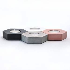 Portavelas de Concreto Hecho a Mano de Primera Calidad TCE para Decoración del Hogar, Centro de Mesa, Hotel, Restaurante, Regalo y Decoración de Interiores - Product Image 1