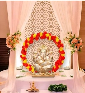 Guirlande de fleurs artificielles suspendue, fabriquée à la main en Inde, prix de gros, pour mariage, événement, bureau, maison, Noël, décoration de maison neuve - Product Image 2