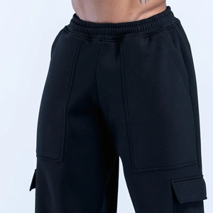 Pantalon de jogging cargo coupe droite personnalisé brodé pour homme, en molleton de coton épais, style baggy, idéal pour la gym et le streetwear – Nouveauté très demandée - Product Image 6