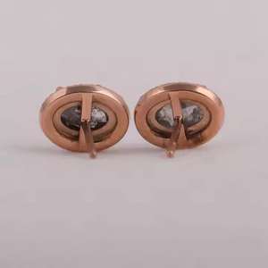 Boucles d'oreilles en diamants de qualité supérieure pour femmes, plaquées or, en argent sterling 925, fournisseur de bijoux disponible à la vente - Product Image 2