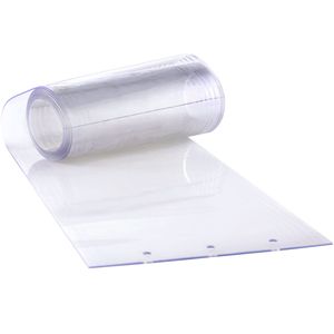Tenda a Strisce in PVC Trasparente 213 cm Altezza x 97 cm Larghezza, Spessore 2 mm, 6 Pezzi, Strisce per Porte Industriali, Tende in Plastica per Porte Congelatore - Product Image 4