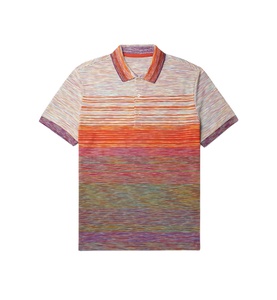 Camiseta de Algodón de Punto para Hombre, Talla Grande, Venta al por Mayor, Manga Corta, Deportiva, Informal, con Cuello, Transpirable, para Verano, Corte Regular - Product Image 1