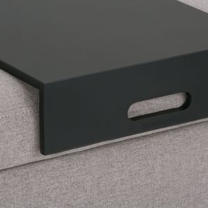Banc de rangement Cloud Grey Oregon avec plateau, élégants tabourets et ottomanes - Product Image 2