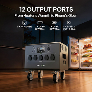 OEM/ODM 공장 휴대용 배터리 파워스테이션 1000W 1200W 3500W 6000W 비상용 태양광 발전기 - Product Image 4